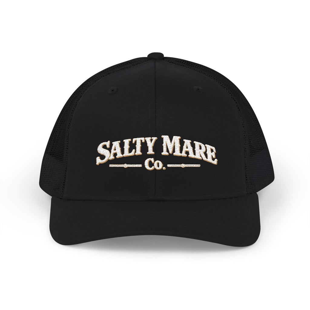 Snapback Trucker Cap — Retro Script 'Salty Made Co.' Mesh Baseball Hat