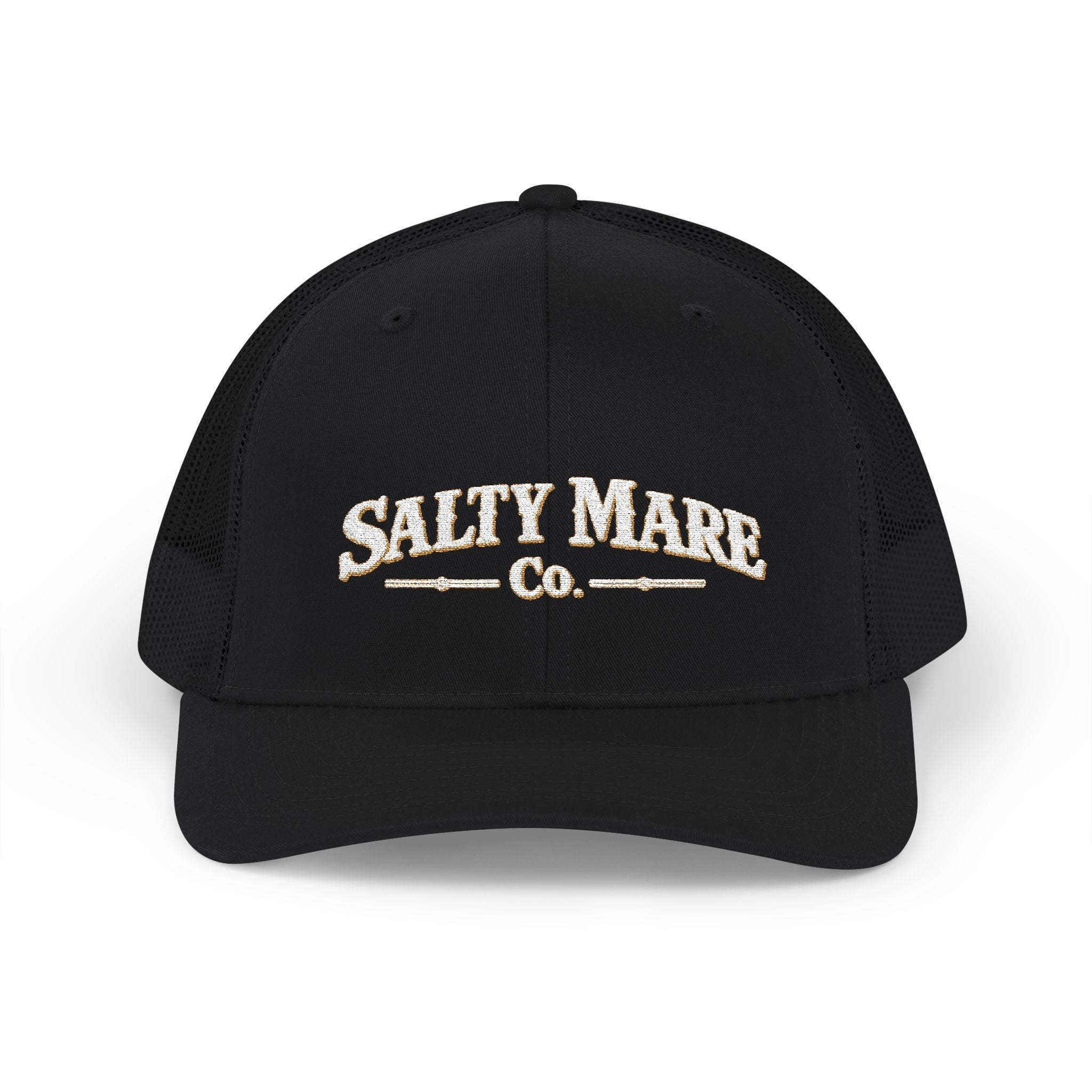 Snapback Trucker Cap — Retro Script 'Salty Made Co.' Mesh Baseball Hat