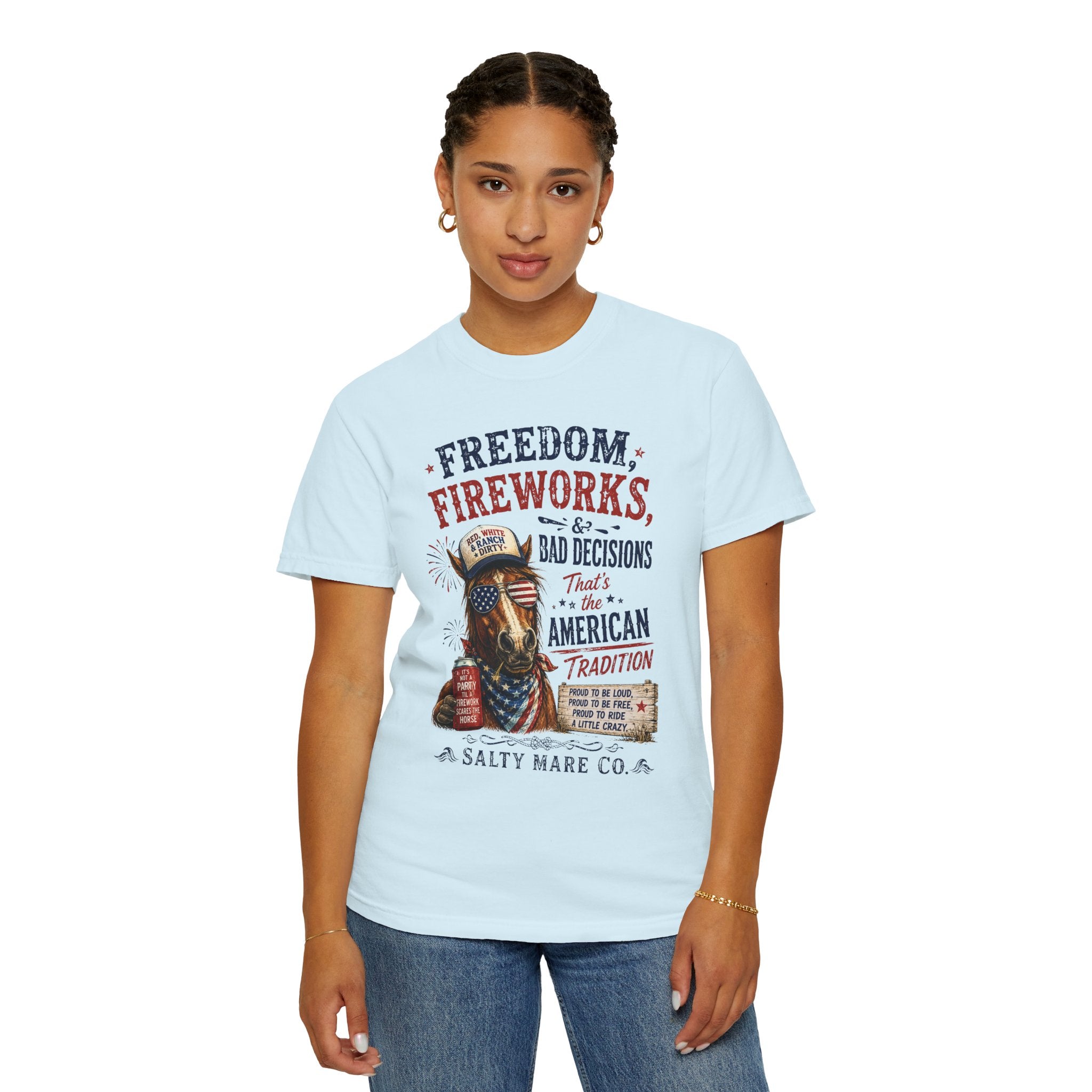 Freedom, Fireworks & Bad Decisions Graphic T-Shirt