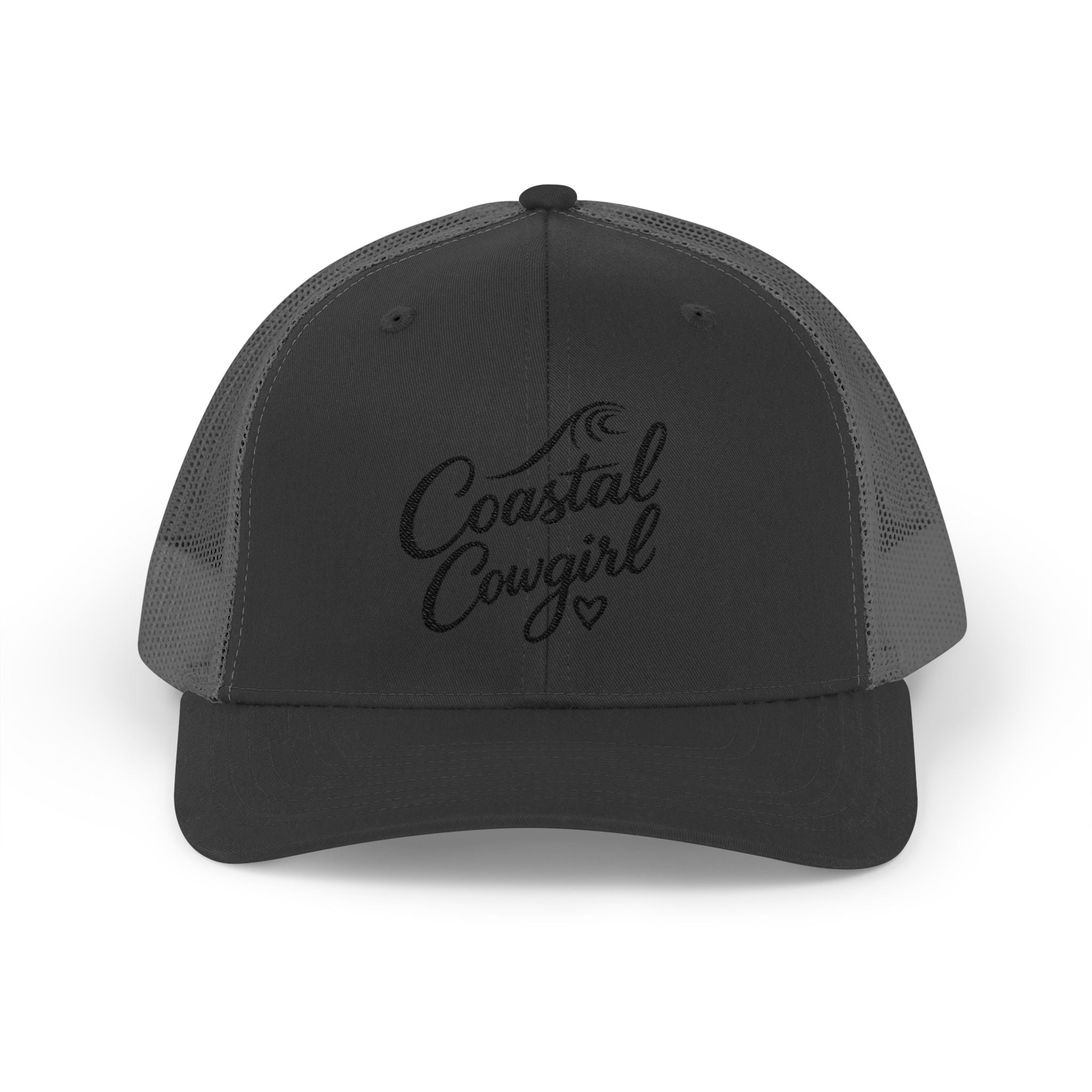 Coastal Cowgirl Trucker Hat – Embroidered Beachy Snapback Cap