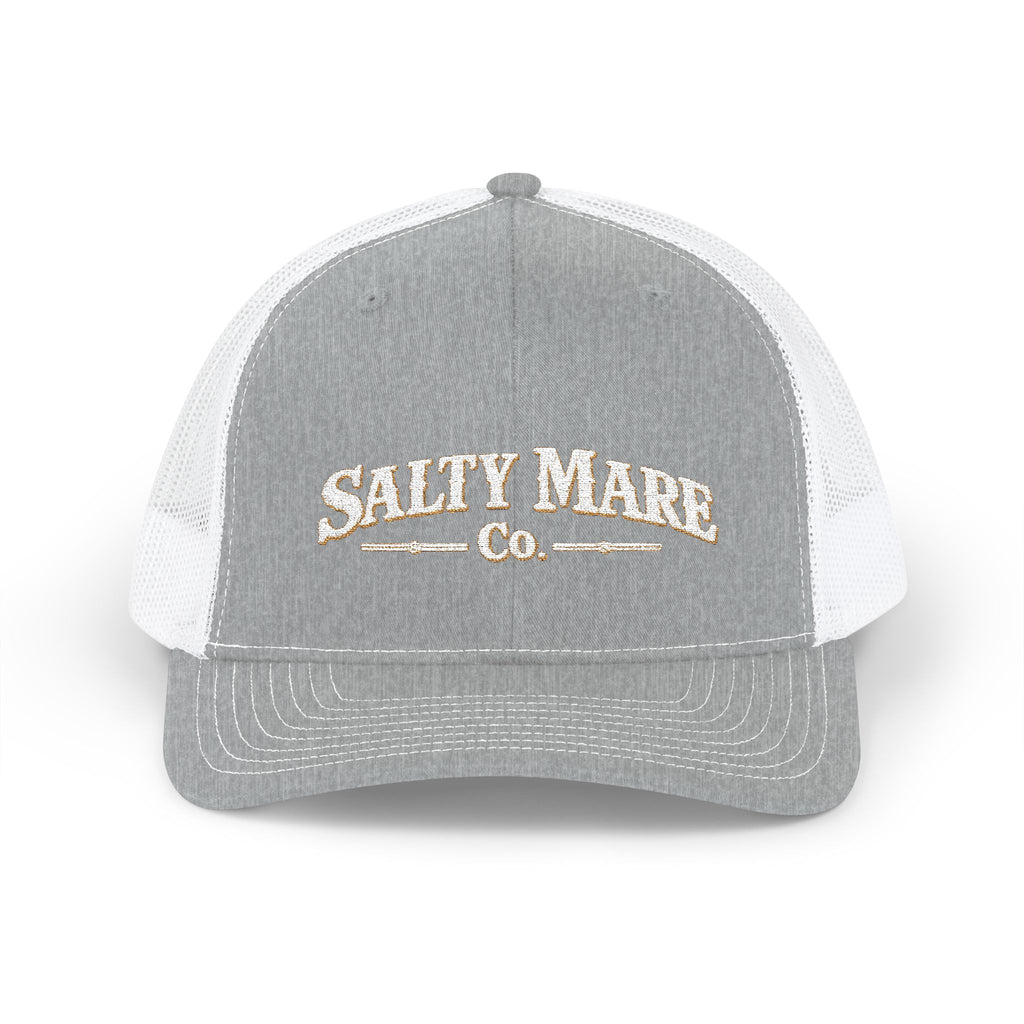 Snapback Trucker Cap — Retro Script 'Salty Made Co.' Mesh Baseball Hat