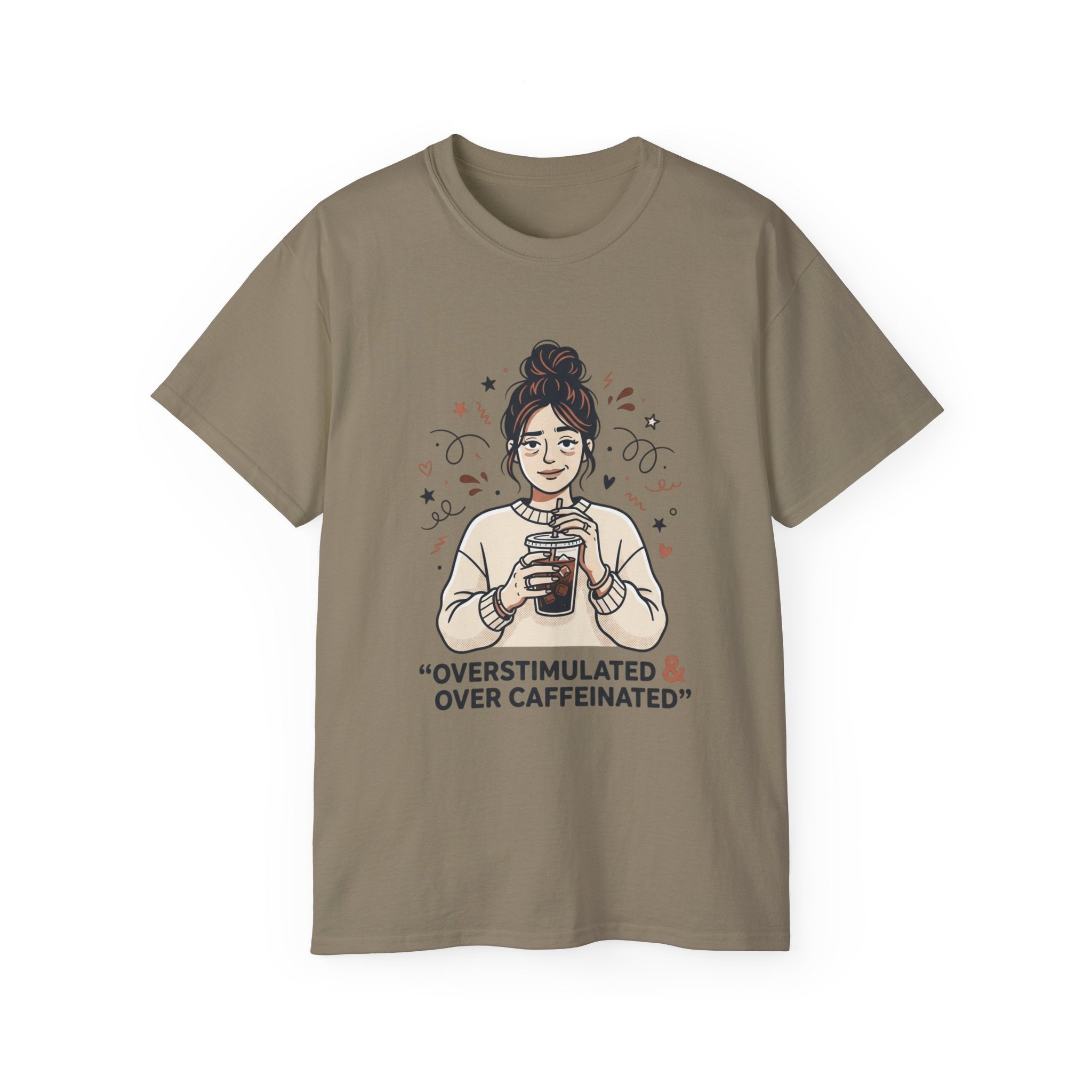 Overstimulated & Over Caffeinated Moms T-shirt