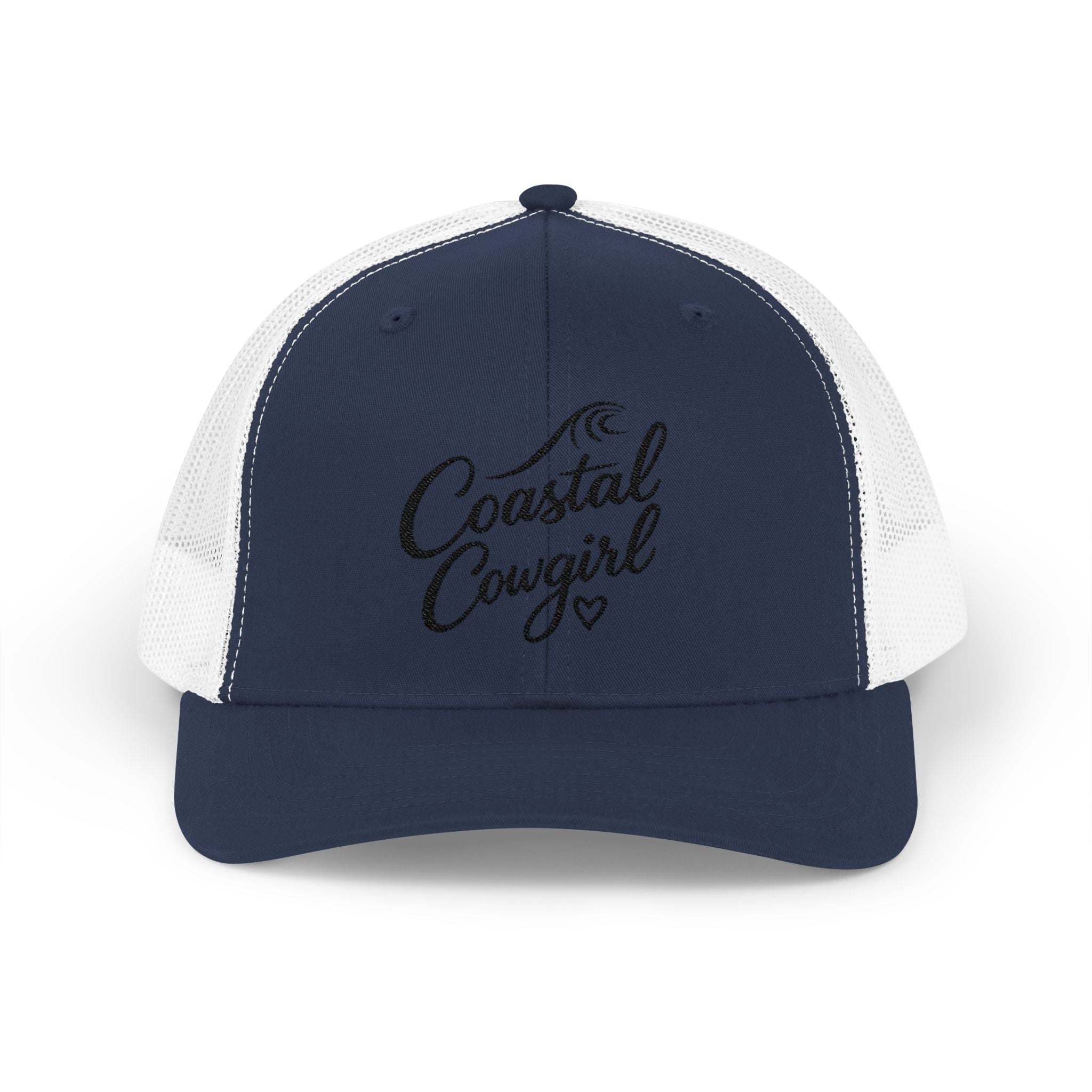 Coastal Cowgirl Trucker Hat – Embroidered Beachy Snapback Cap