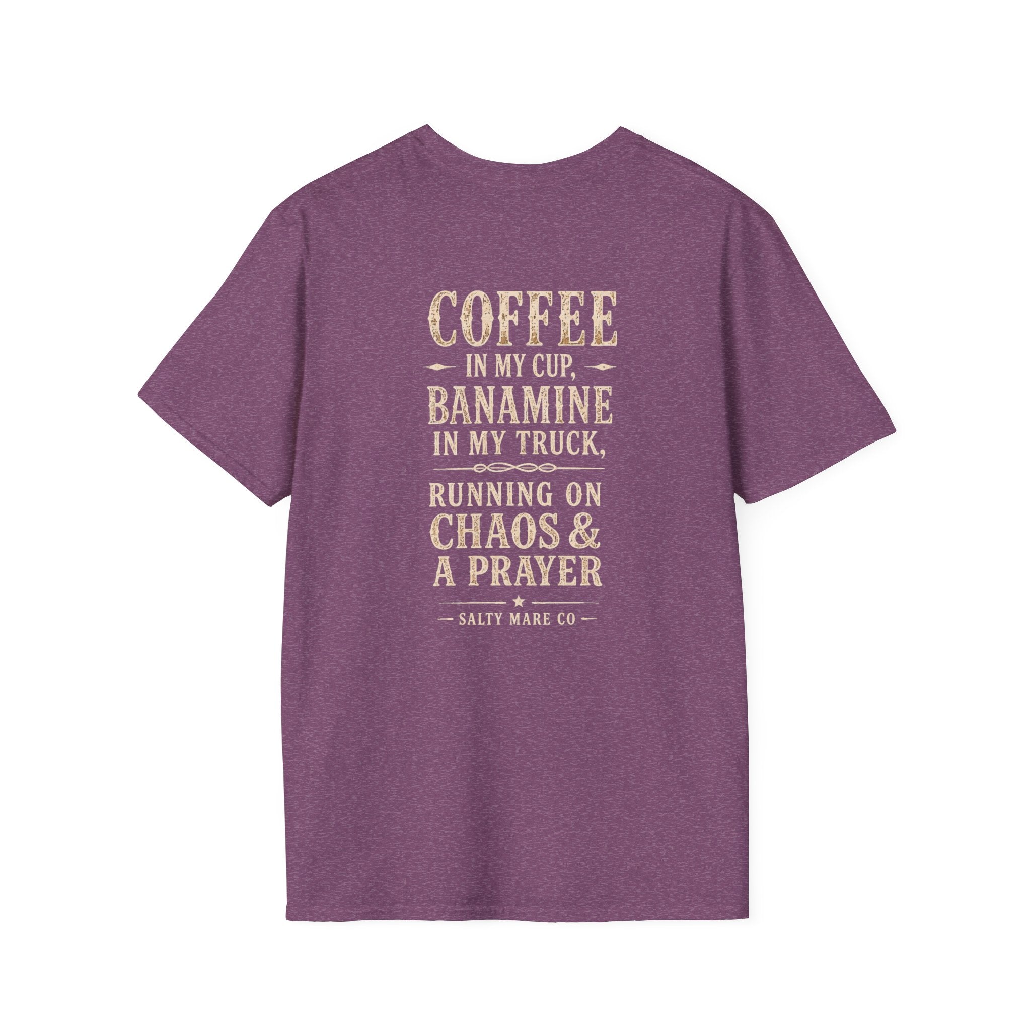 Coffee in My Cup, Banamine in My Truck T-Shirt — Funny Horse Mom Tee