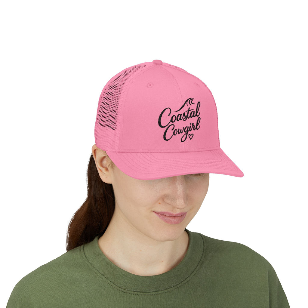 Coastal Cowgirl Trucker Hat – Embroidered Beachy Snapback Cap