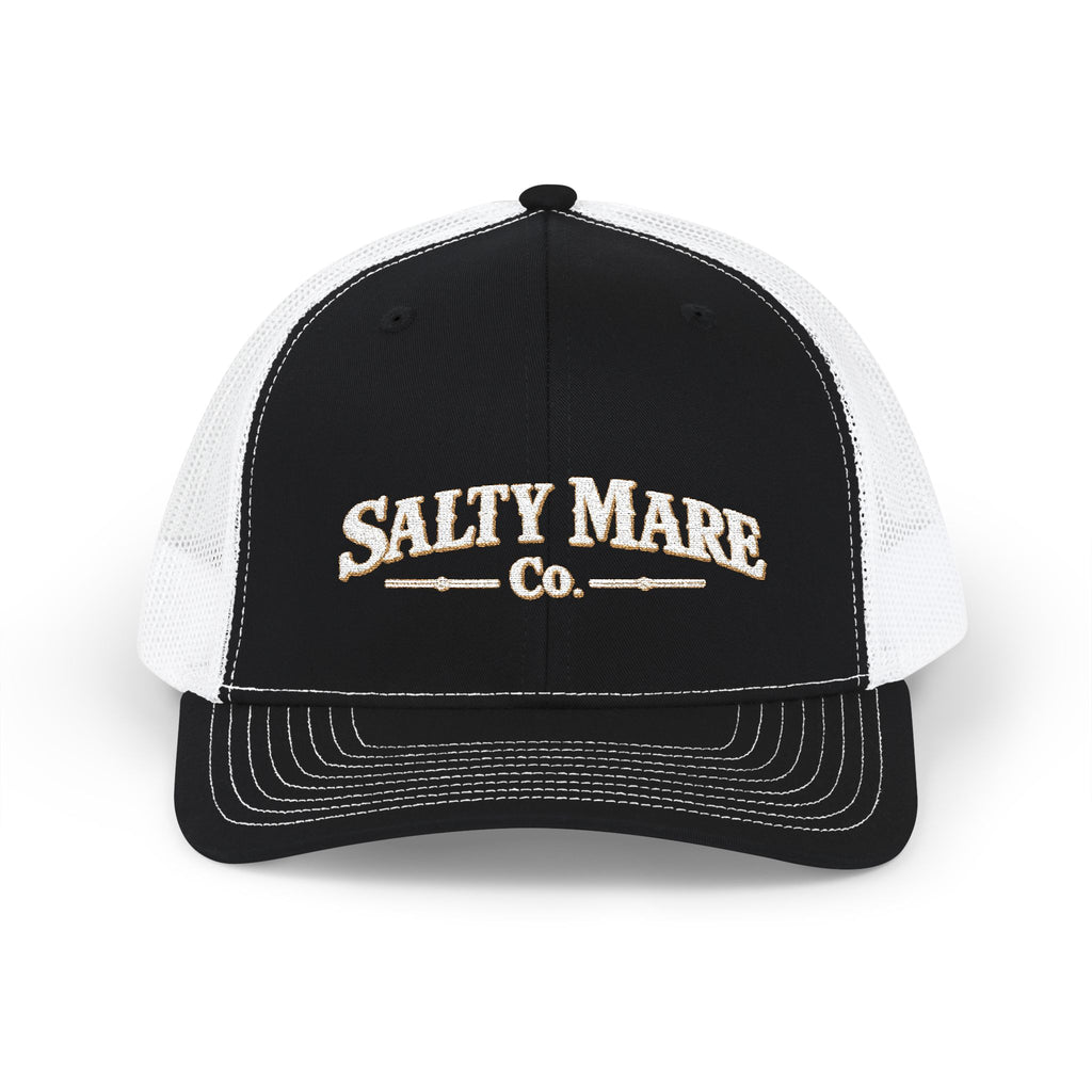 Snapback Trucker Cap — Retro Script 'Salty Made Co.' Mesh Baseball Hat