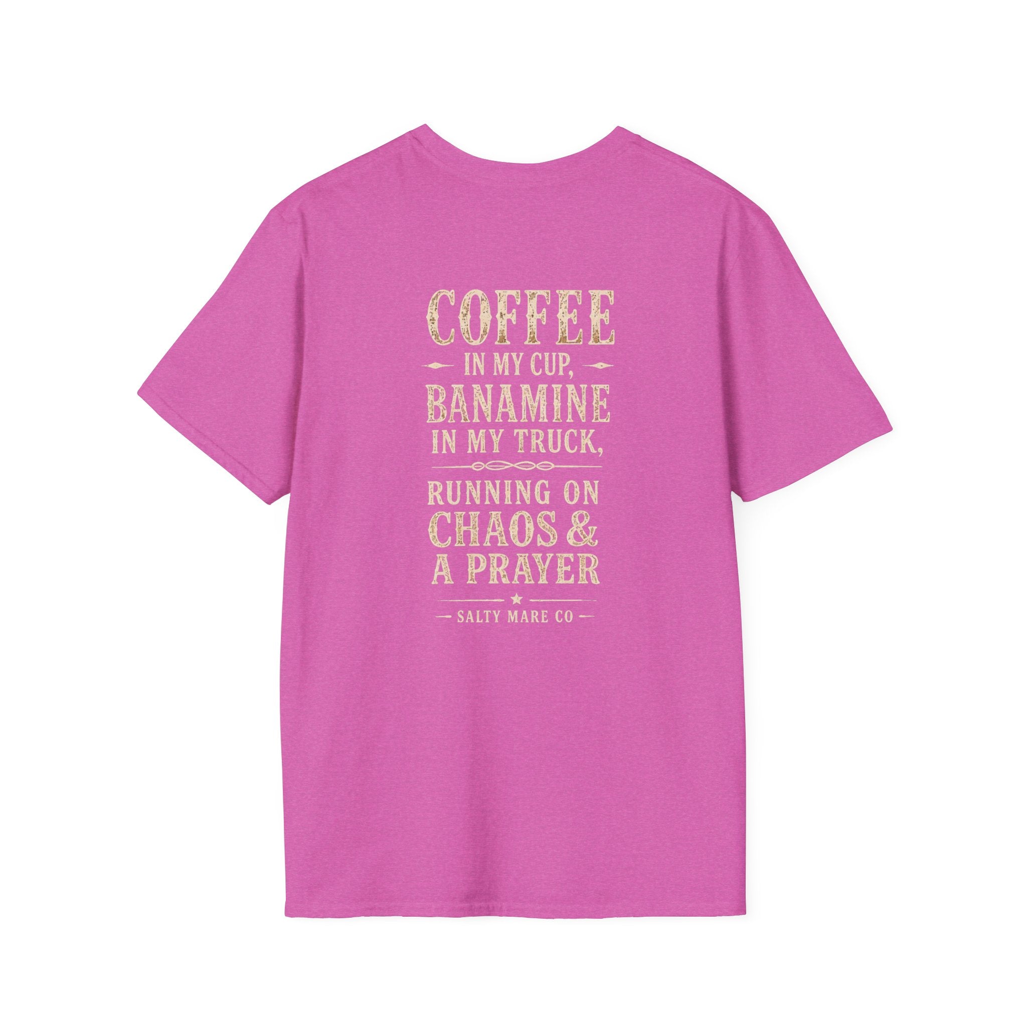 Coffee in My Cup, Banamine in My Truck T-Shirt — Funny Horse Mom Tee