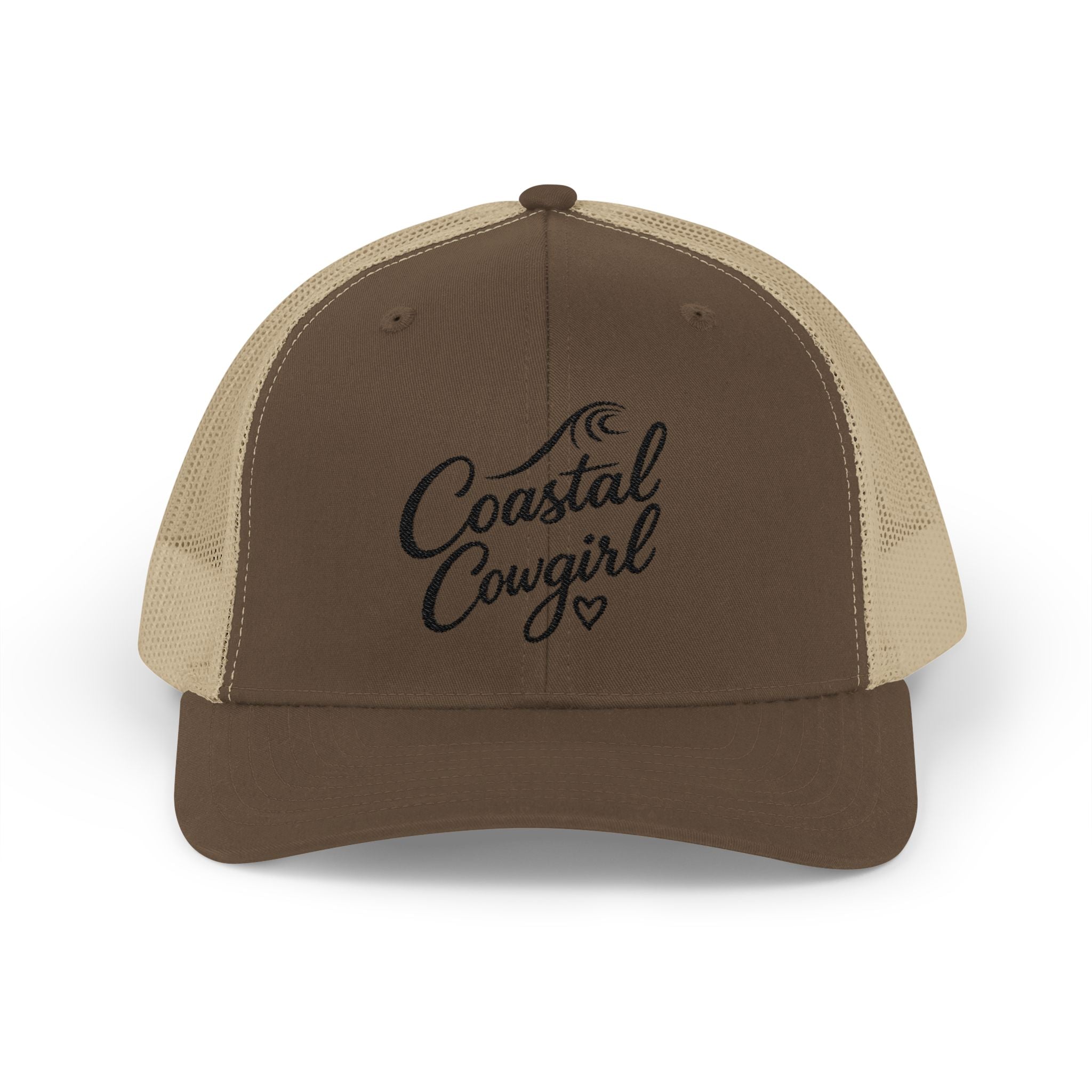 Coastal Cowgirl Trucker Hat – Embroidered Beachy Snapback Cap
