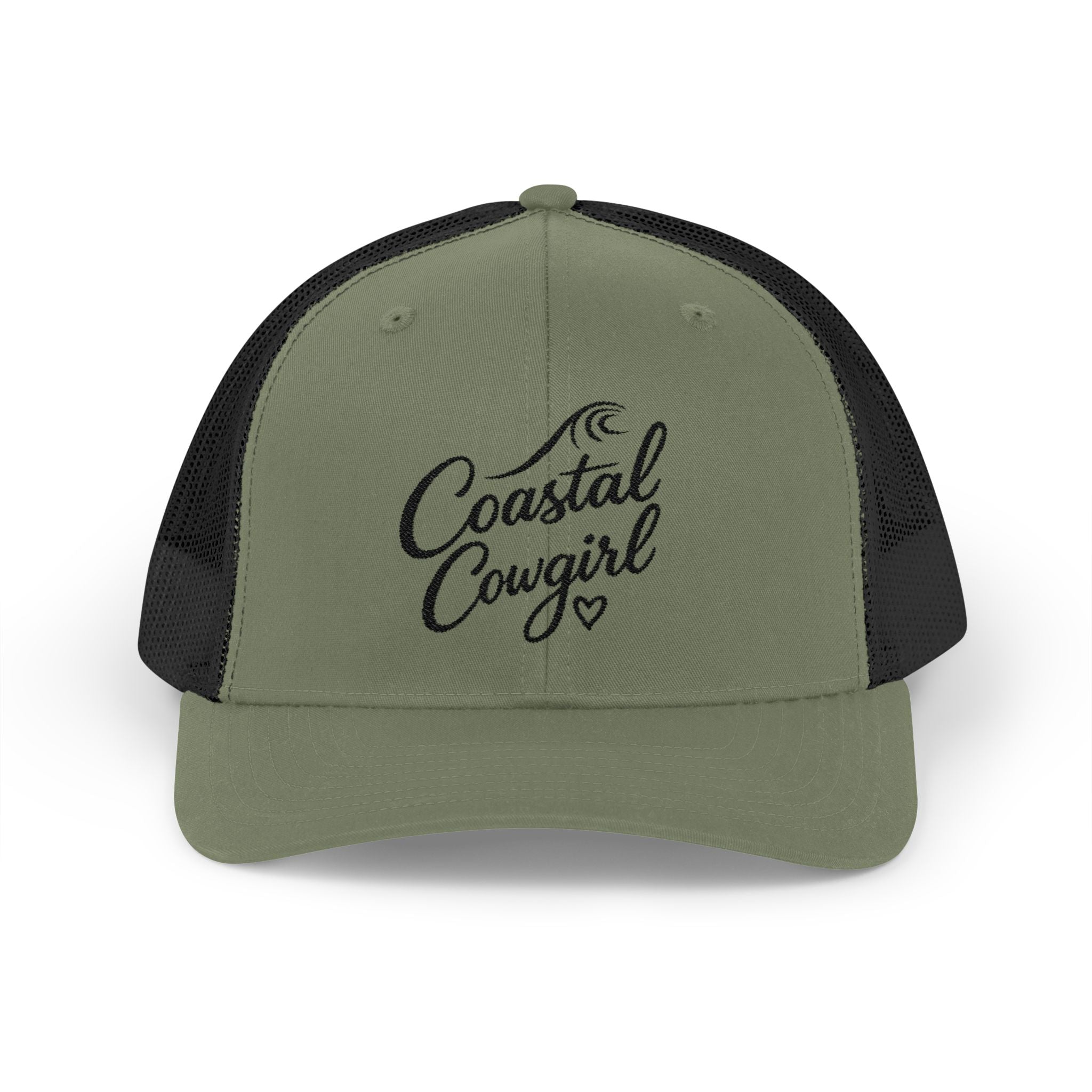 Coastal Cowgirl Trucker Hat – Embroidered Beachy Snapback Cap