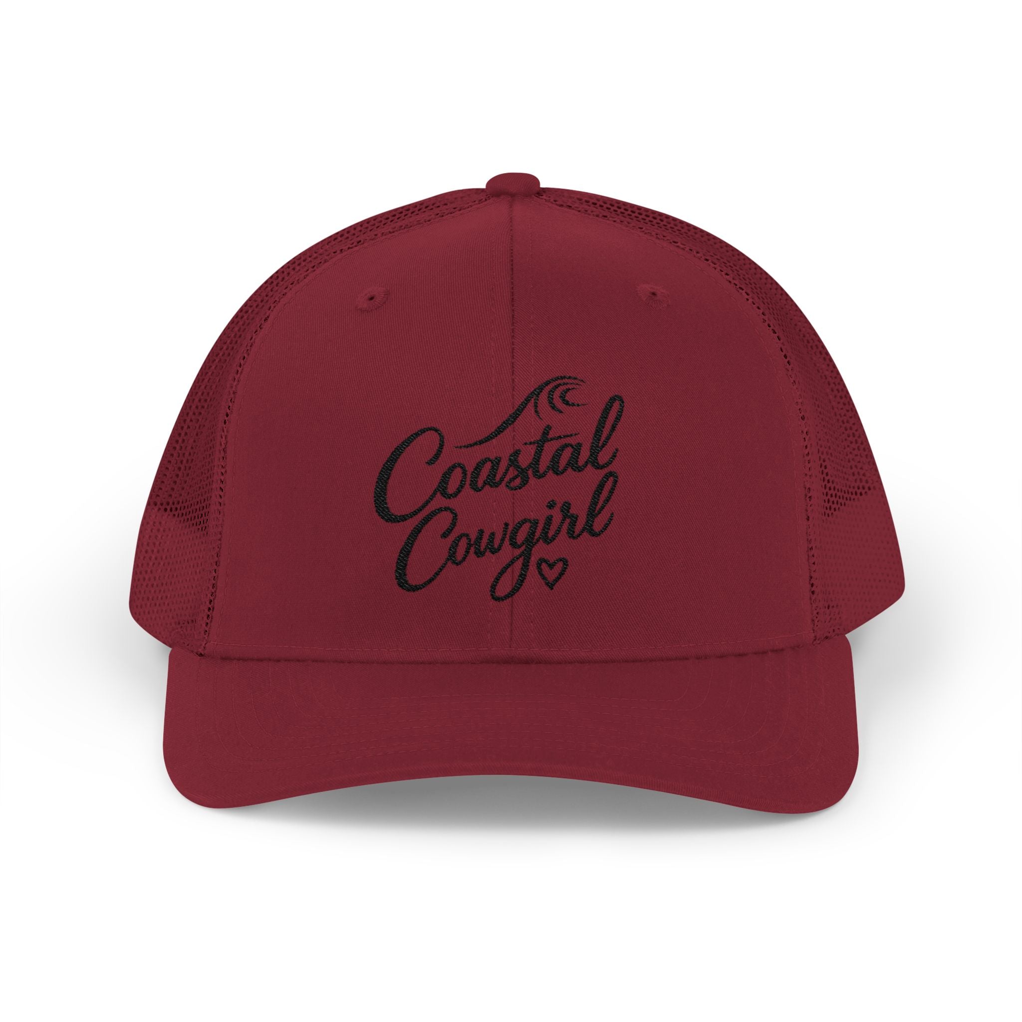 Coastal Cowgirl Trucker Hat – Embroidered Beachy Snapback Cap