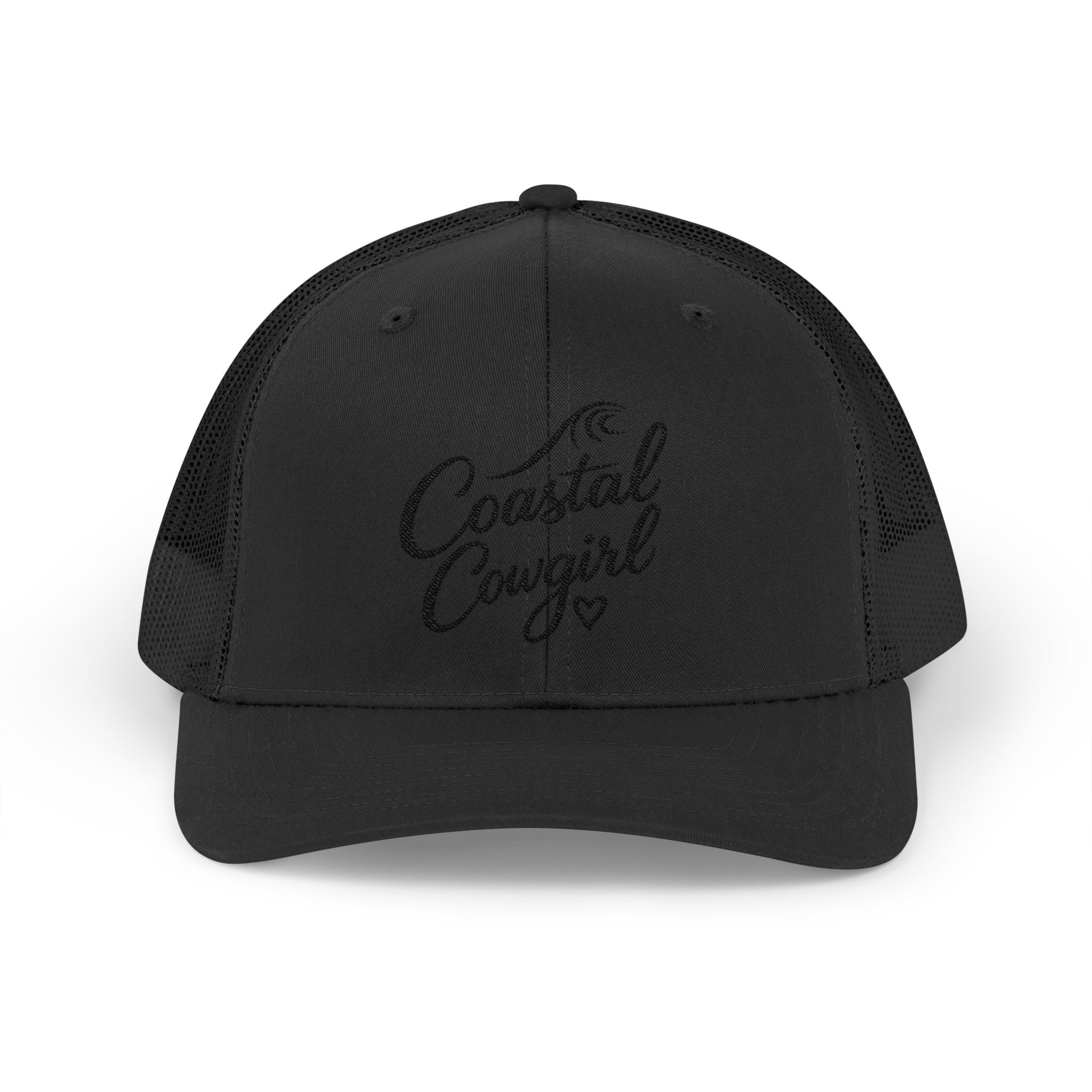 Coastal Cowgirl Trucker Hat – Embroidered Beachy Snapback Cap