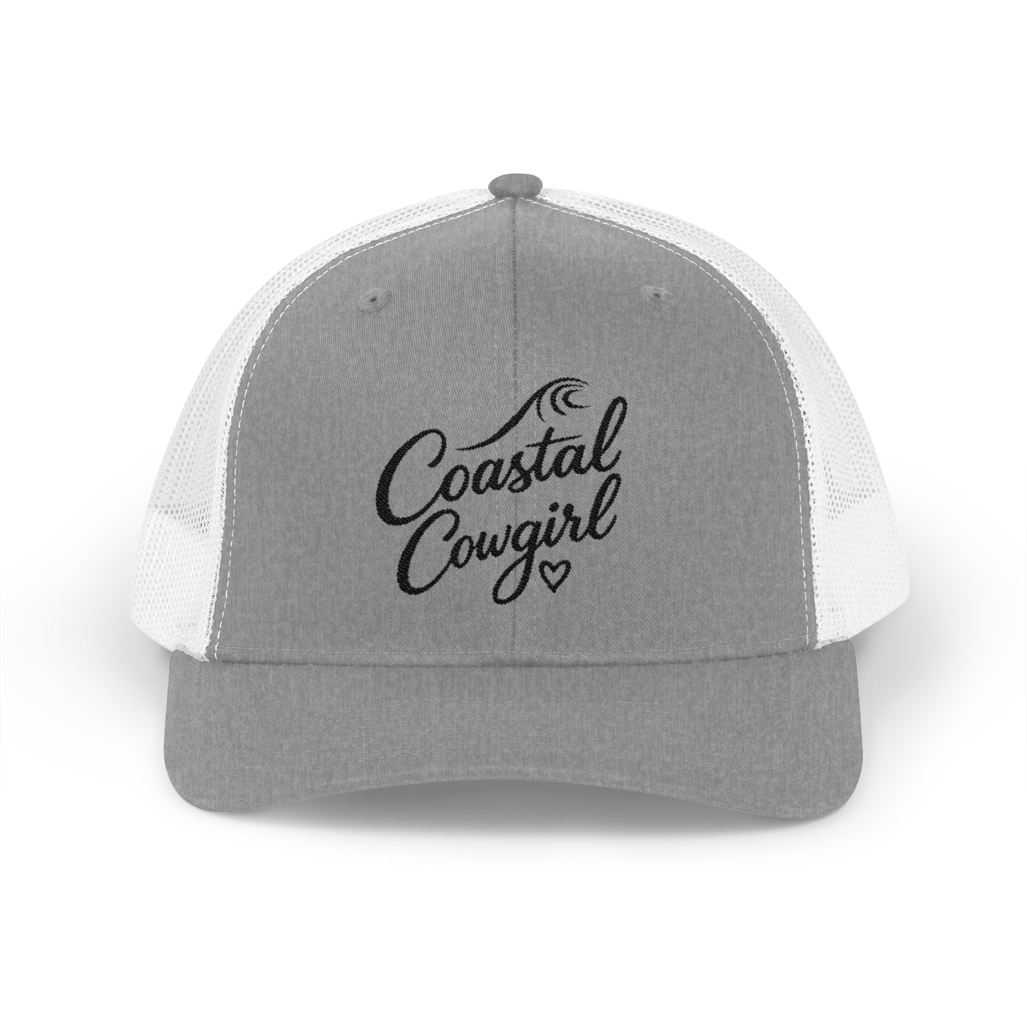 Coastal Cowgirl Trucker Hat – Embroidered Beachy Snapback Cap