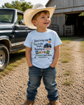 Toddler T-Shirt — "Juice in My Cup, Toys in the Truck" Cute Kids Graphic Tee