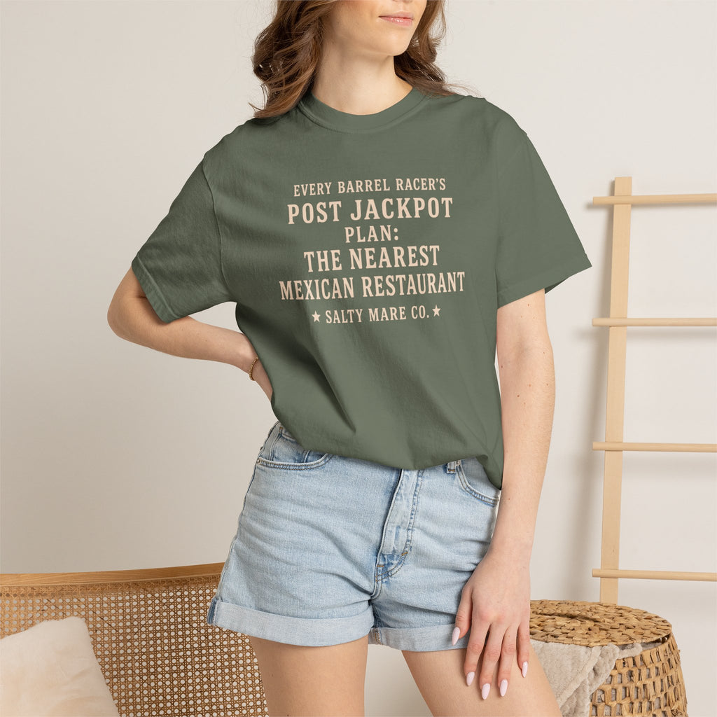 Post Jackpot T-Shirt — Funny Mexican Restaurant Rodeo Quote Tee