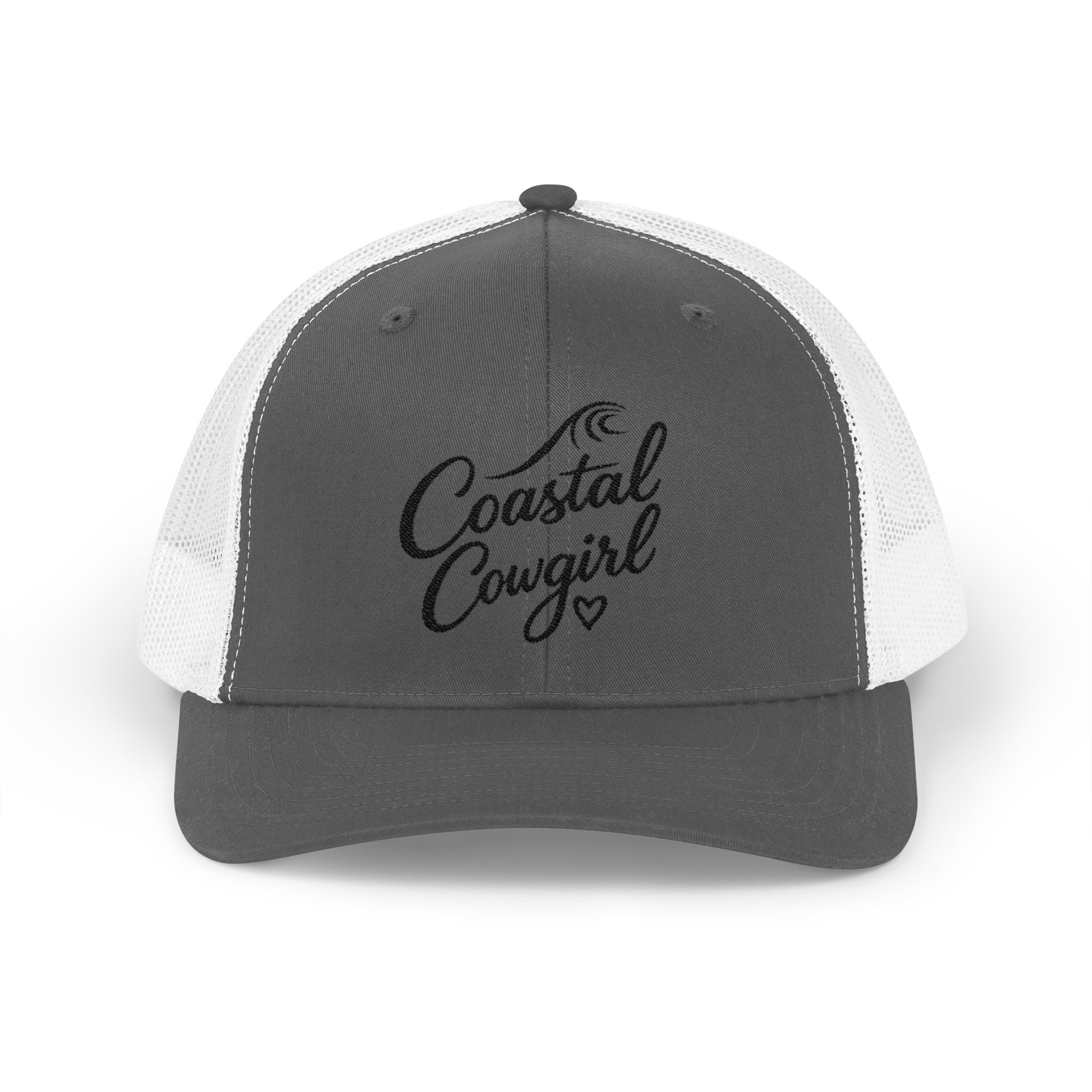 Coastal Cowgirl Trucker Hat – Embroidered Beachy Snapback Cap