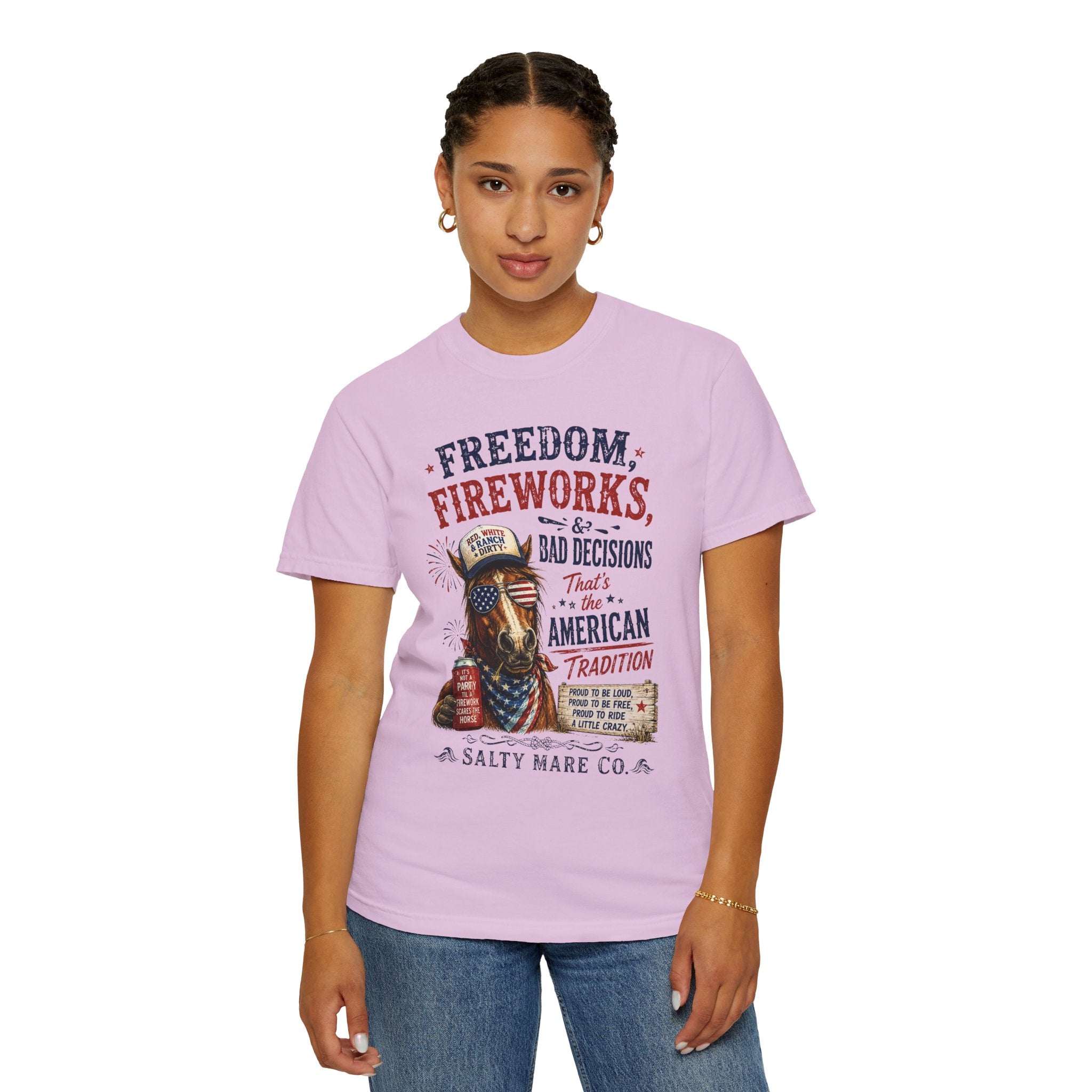 Freedom, Fireworks & Bad Decisions Graphic T-Shirt