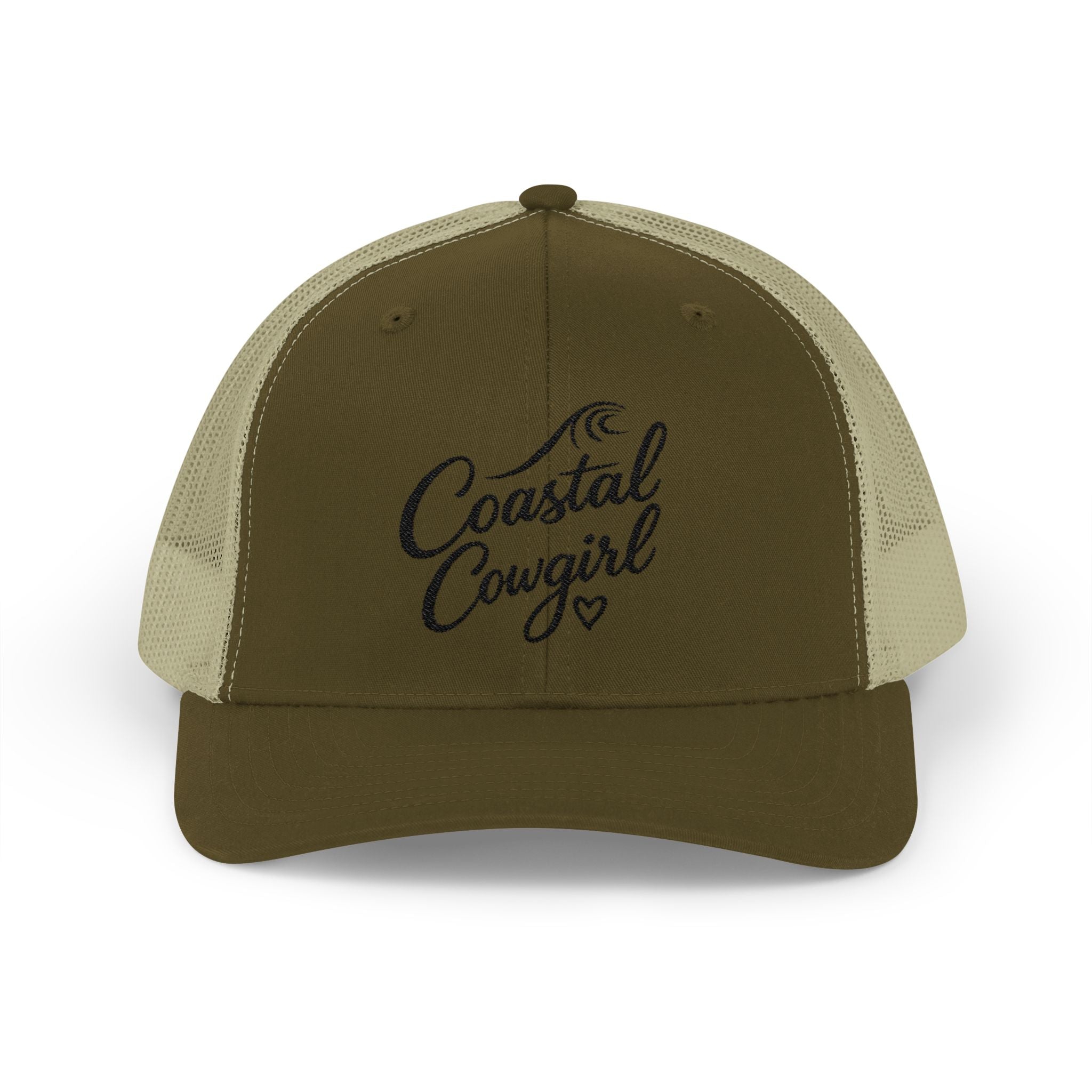 Coastal Cowgirl Trucker Hat – Embroidered Beachy Snapback Cap