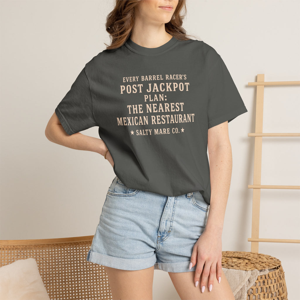 Post Jackpot T-Shirt — Funny Mexican Restaurant Rodeo Quote Tee