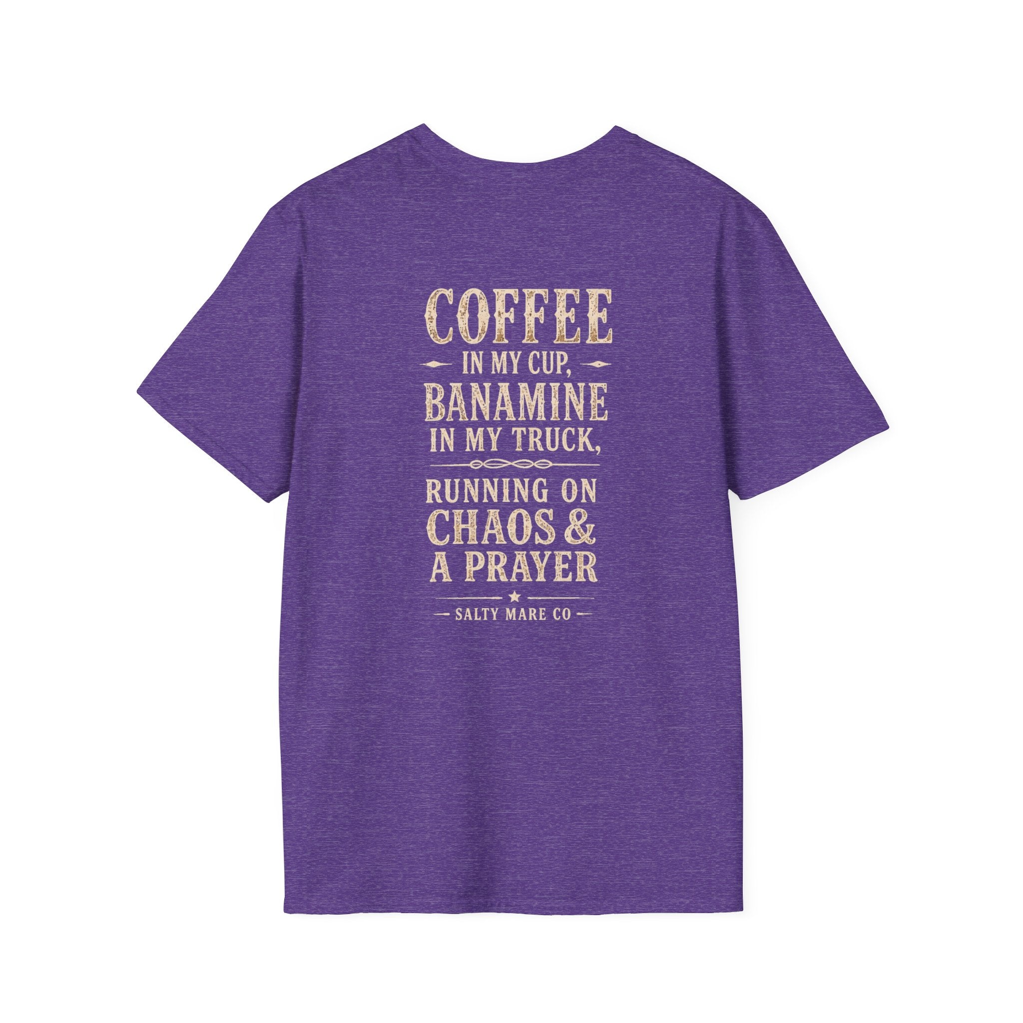 Coffee in My Cup, Banamine in My Truck T-Shirt — Funny Horse Mom Tee