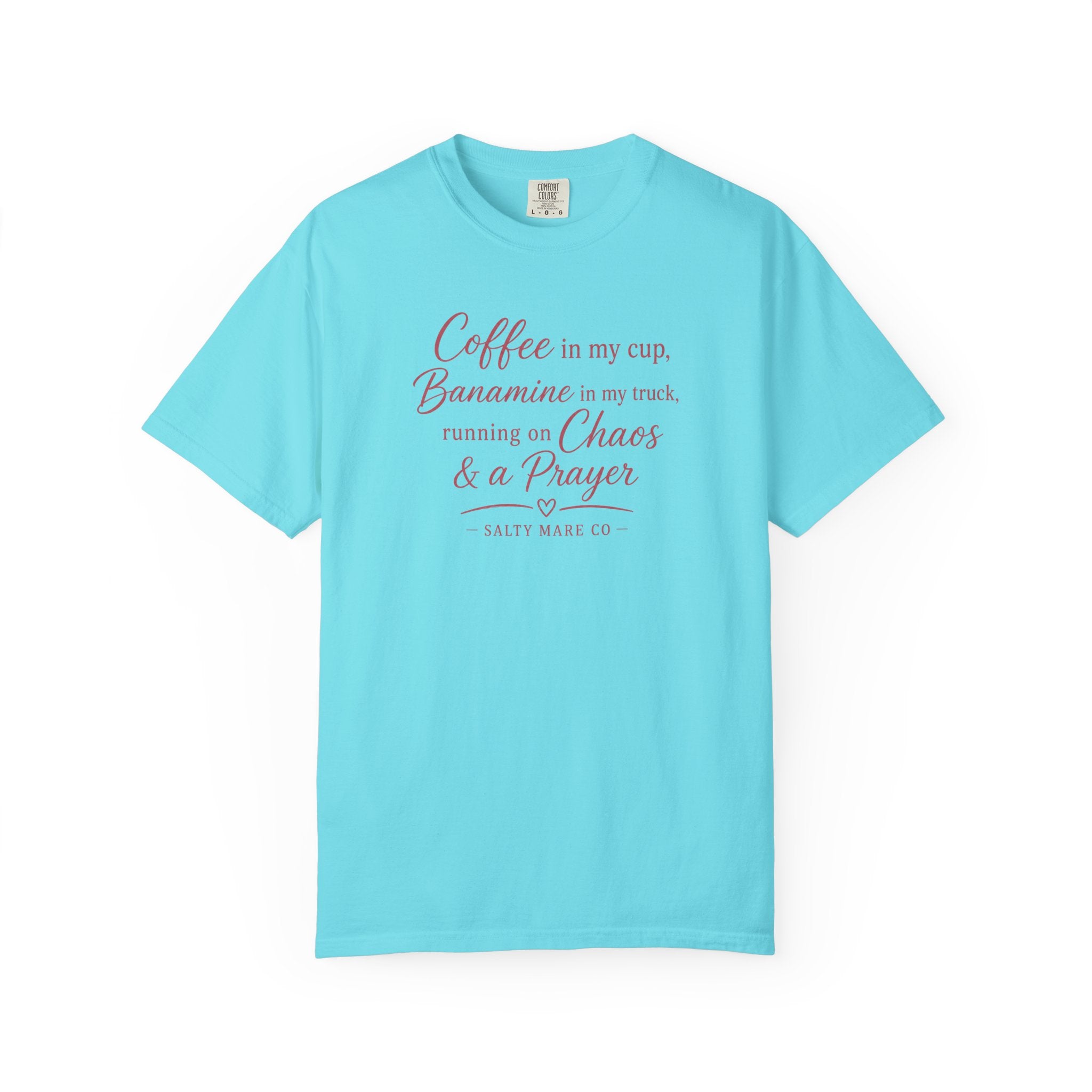 Coffee, Bananamine & Prayer T-Shirt — Funny Mom Chaos Quote Tee