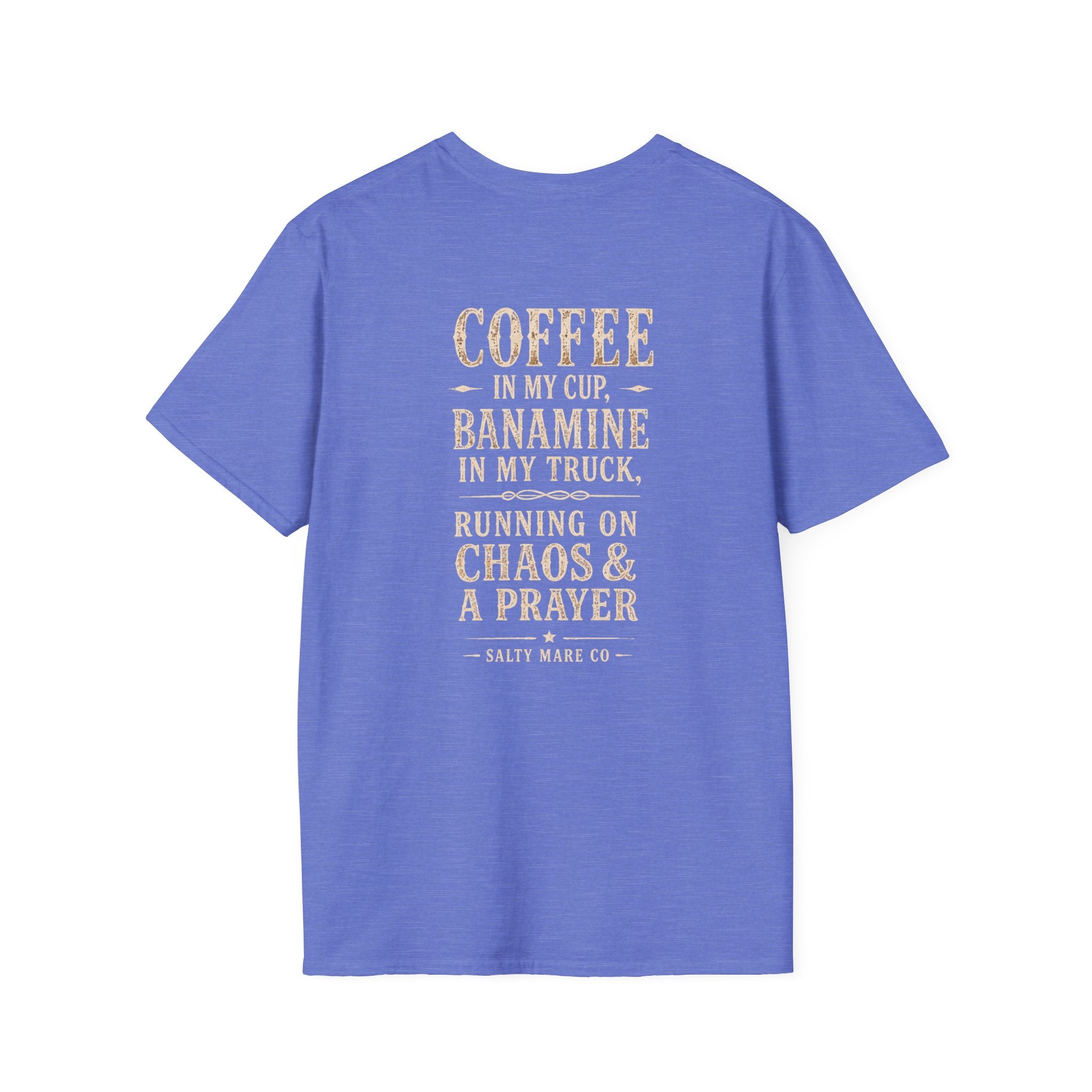 Coffee in My Cup, Banamine in My Truck T-Shirt — Funny Horse Mom Tee