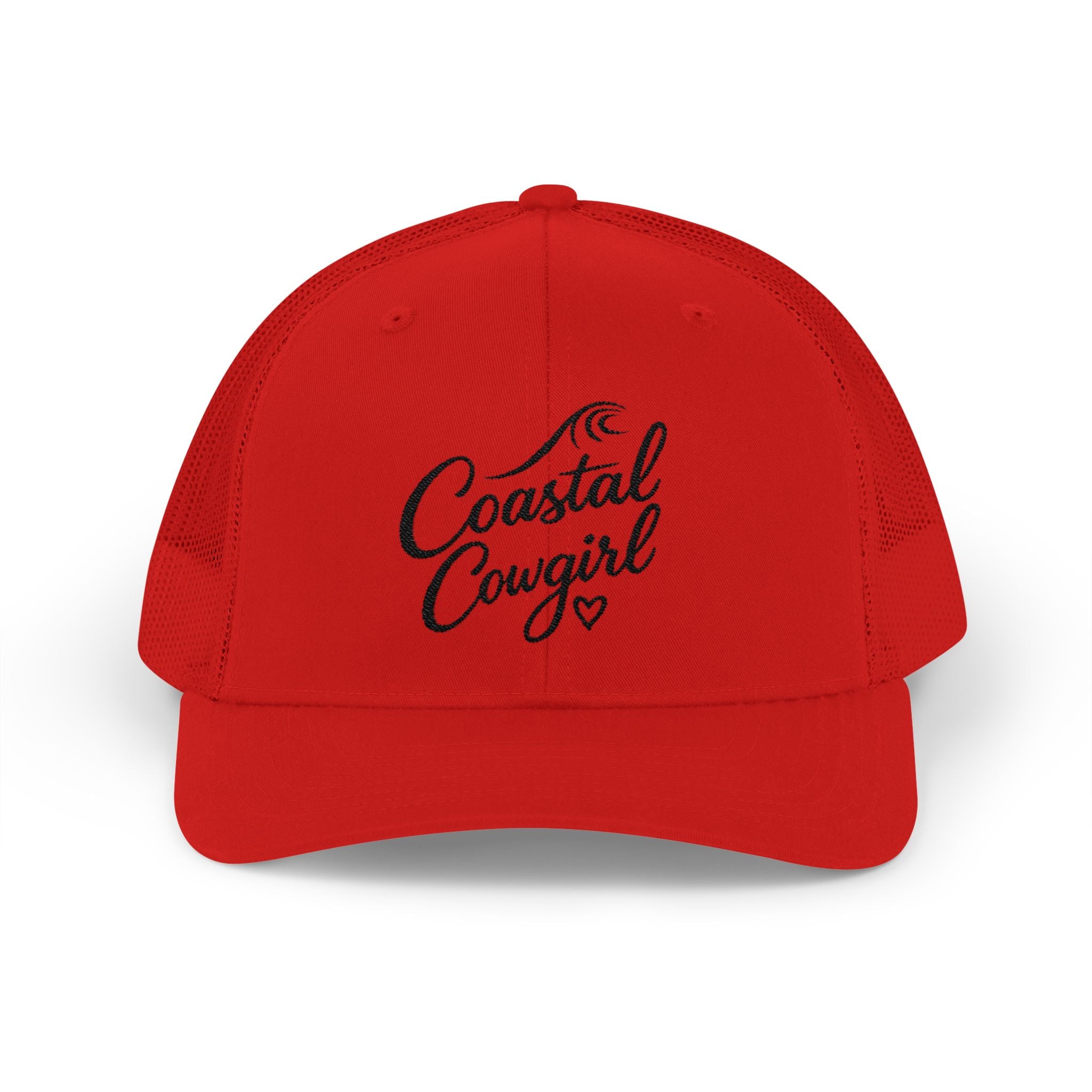 Coastal Cowgirl Trucker Hat – Embroidered Beachy Snapback Cap