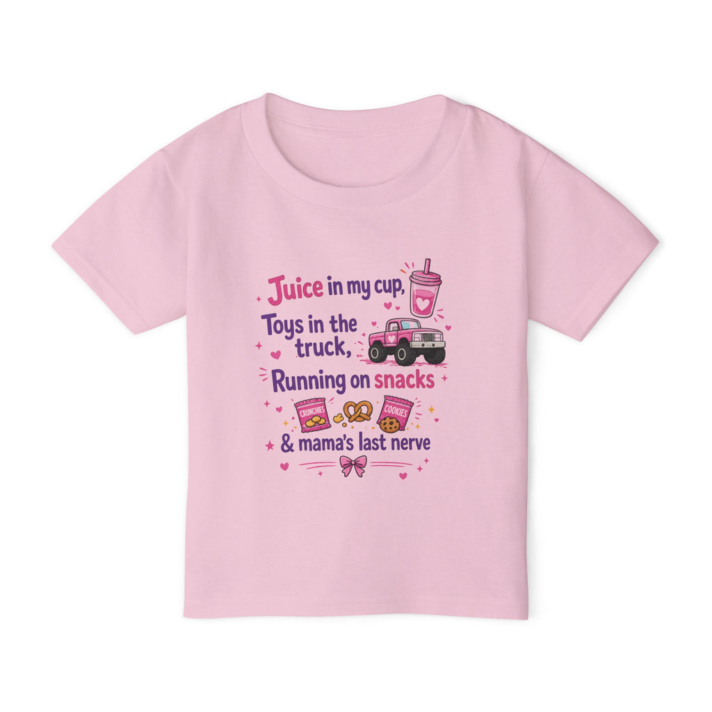 Toddler T-Shirt — "Juice in My Cup" Funny Mom Life Graphic Tee