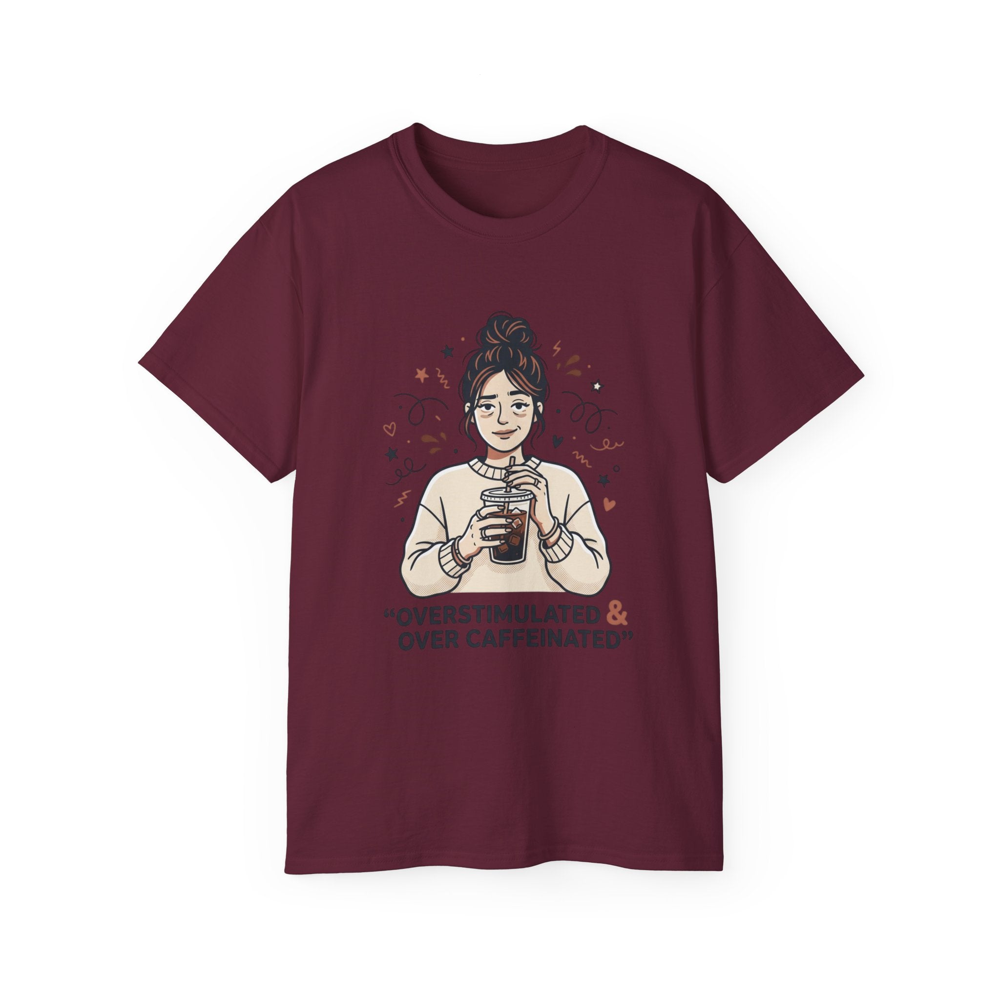 Overstimulated & Over Caffeinated Moms T-shirt