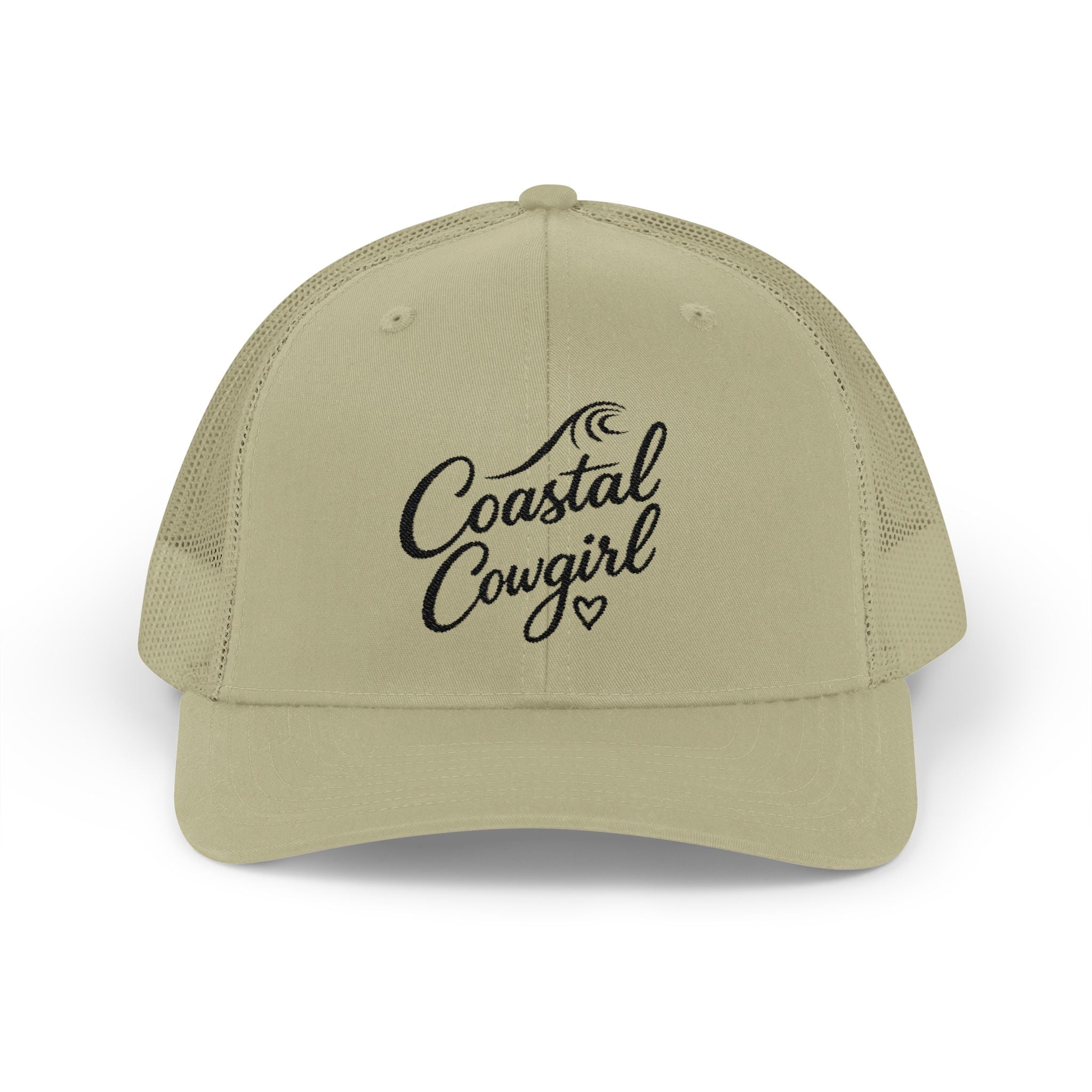 Coastal Cowgirl Trucker Hat – Embroidered Beachy Snapback Cap