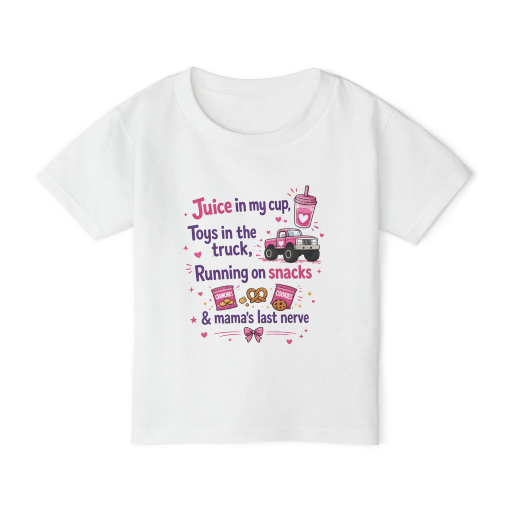 Toddler T-Shirt — "Juice in My Cup" Funny Mom Life Graphic Tee
