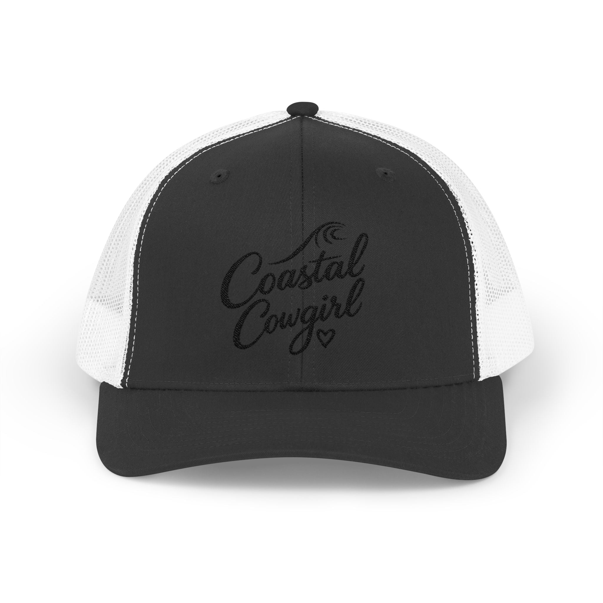Coastal Cowgirl Trucker Hat – Embroidered Beachy Snapback Cap
